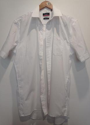 Рубашка pierre cardin regular fit оригинал. короткий рукав белая м6 фото