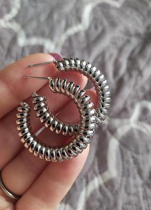 Сережки спираль стиль zara топ серьги спиральки 9