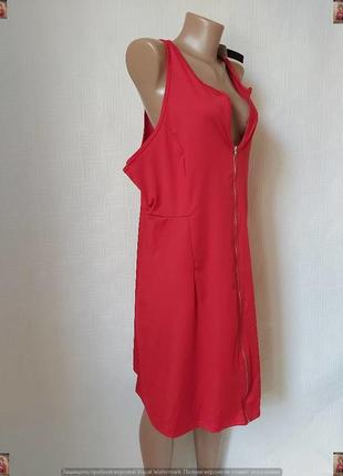 Новое мега просторное платье миди/сарафан в сочном красном цвете, размер 5хл3 фото