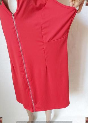 Новое мега просторное платье миди/сарафан в сочном красном цвете, размер 5хл5 фото