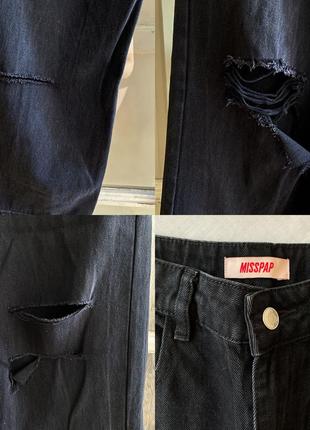 Очень стильные черные джинсы misspap с завышенной талией, размер 365 фото