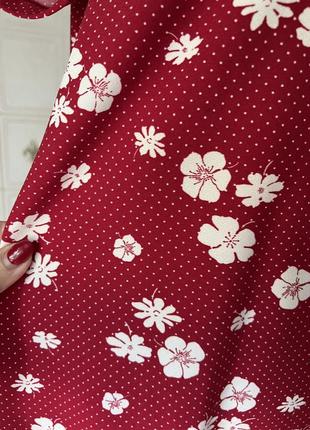Состояние нового! красивое плаття в горох и цветочный принт  на 48 р3 фото