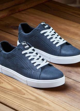 Мужские кожаные кеды PALOMO puma, стильні, молодіжні кеди