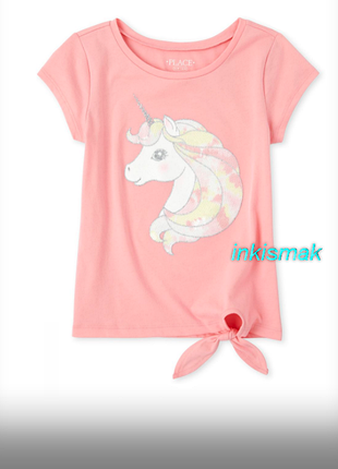 Фирменная футболка с паетками children’s place сша