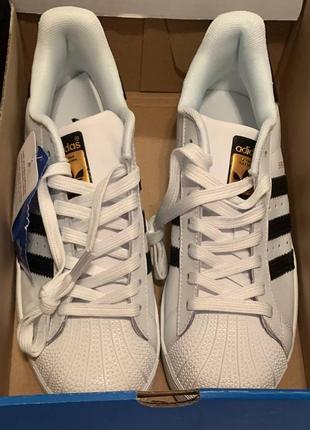 Кроссовки adidas superstar leather white кожа адидас суперстарая кожу2 фото