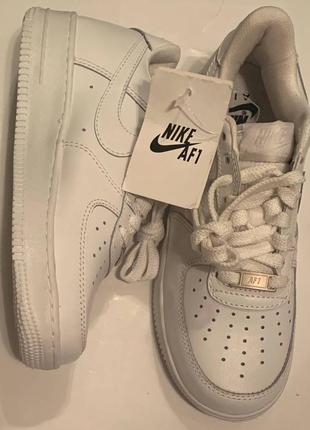 Кроссовки nike air force leather white кожа форсы кожа найк найки эйр белые9 фото