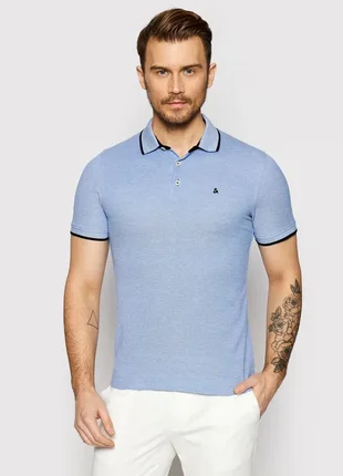 Футболка поло jack&jones jjepaulos polo ss noos navy