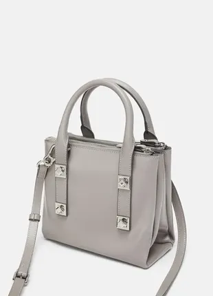 Zara стильная фирменная женская сумка зара лакированная сумочка клатч2 фото