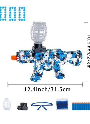 Автомат на орбизах m-416 аккумуляторный синий . гель бластер