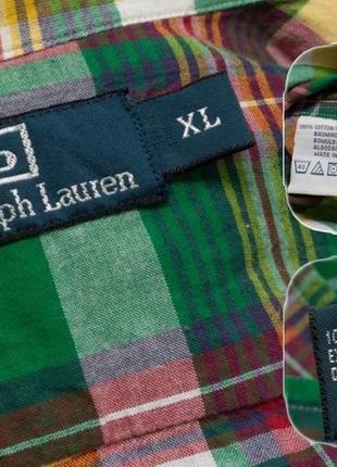 Polo ralph lauren vintage plaid flannelдка downstarhered shirt мужская рубашка9 фото