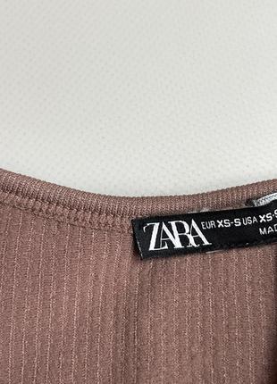 Топ zara/футболка zara/топик zara/майка в рубчик zara/майка zara2 фото