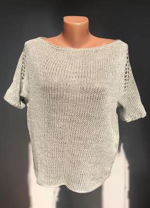 Кроп свитер с коротким рукавом