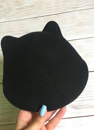 Фетровая кепка кошка 🐈‍⬛ hm 6-9 лет2 фото