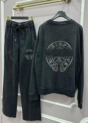 Брендовий жіночий костюм в стилі chrome hearts