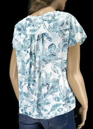 Красивая вискозная блузка "debenhams" с растительным принтом. размер uk14/eur42.5 фото