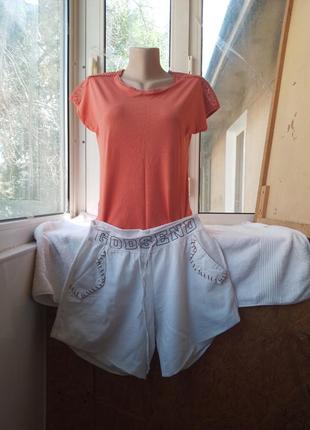 Брендовий котоновий домашній комплект піжама-шорти футболки2 фото