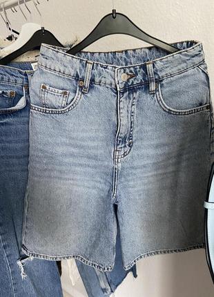 Крутые джинсовые шорты бермуды h&amp;m3 фото