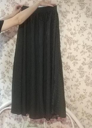 Красивая юбка макси в горох2 фото