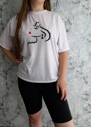 Костюм женский футболка + шорты м77