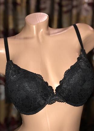 ⭐️ шикарный кружевной бюстгальтер супер пуш-ап h&m •75 в/с ⭐️