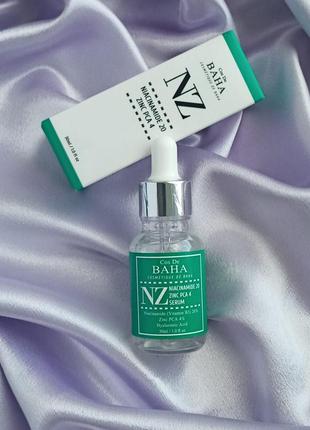 Сыворотка с ниацинамидом и цинком cos de baha niacinamide 20%+zinc 4% 30ml