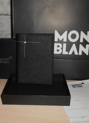 Чоловічий гаманець, обкладинка для документів, паспорта портмоне mont blanc, шкіра, італія