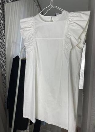 Платье белое мини короткое летнее женское plt
