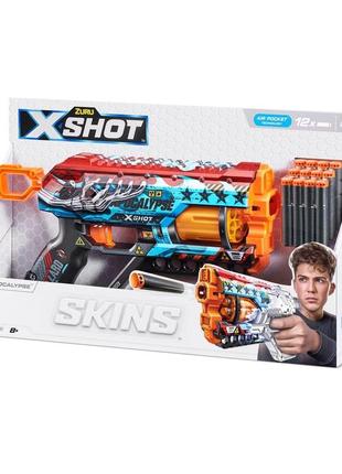 Скорострельный бластер x-shot skins griefer apocalypse (12 патронов)