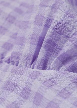 Коротке поаття сукня в клітинку фіолетове h&m divided s7 фото