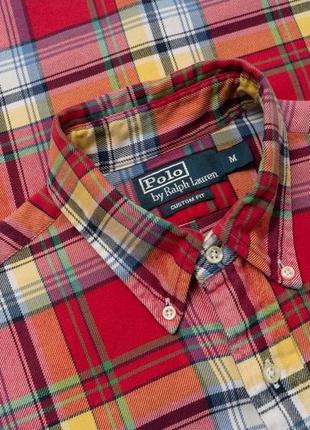 Polo ralph lauren custom fit plaid flannel button down checkered shirt   чоловіча сорочка