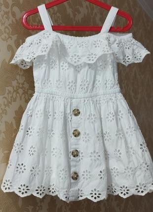 ❤️ прошва бавовняне плаття сарафан пишний на бретелях з рюшами ґудзики натуральна бавовна котон