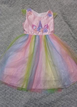 Карнавальное платье единорог единорожка, пони 7-8 лет1 фото