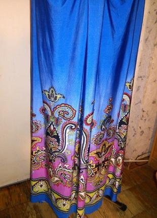 Стрейч,трикотаж-масло,довге плаття-сукня-сарафан-трапеція,великого розміру5 фото