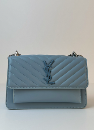 Женская сумочка  уvеs saіnt lаurеnt sunsеt mіnі сhаіn blue 18 х 13 х 6 см (арт: w515)1 фото