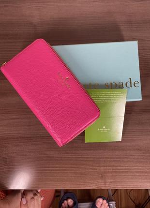 Кошелек женский кожаный kate spade new york розовый