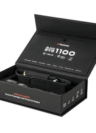 Ліхтар тактичний mactronic black eye 1100 (1100 lm) usb rechargeable (thh0043)4 фото