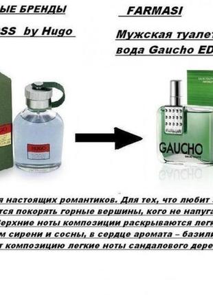 Парфюмированная вода духи гаучо gaucho мужские древесные духи farmasi2 фото