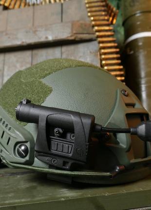 Чорний тактичний ліхтарик на шолом з кріпленням mpls charge black8 фото