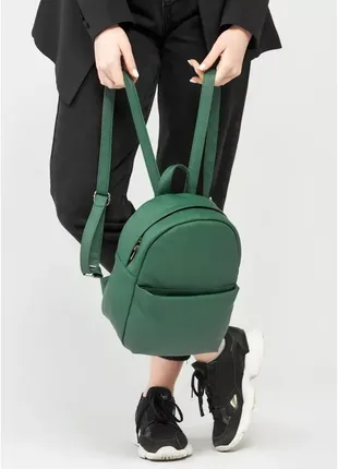 Женский рюкзак зеленый6 фото