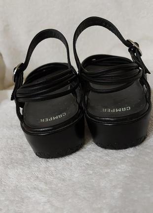 Босоножки сандали camper 37p черные кожа4 фото