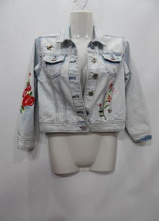 Куртка джинсовая женская подросток vintage, рост 134-140, 8-10лет  009dg (в указанном размере, только 1 шт)