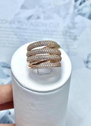 Широкое серебряное кольцо с маленькими камнями8 фото