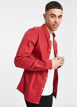 Плотная рубашка под джинс цвета rust от asos
