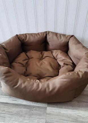 Лежанка пуфік для собак щущенят 45х55 см колір койот5 фото