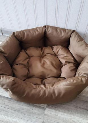 Лежанка пуфік для собак щущенят 45х55 см колір койот2 фото