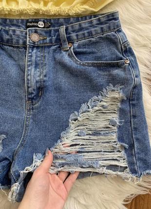 Шорти джинсові рвані + топ у подарунок 💝3 фото
