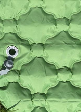 Надувний карімат похідний, туристичний wcg для кемпінгу (зелений)3 фото