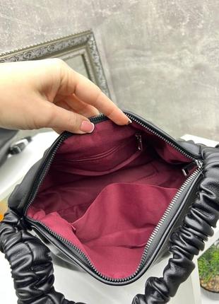 Женская сумочка черная бежевая пудровая коричневая сумочка9 фото