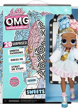 Кукла лол омг леди конфетка свитс сахарок lol surprise omg sweets fashion doll2 фото