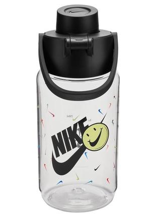 Бутылка nike tr renew recharge chug bottle 16 oz грфическая прозрачная, черная уни 473 мл (n.100.7634.968.16)1 фото
